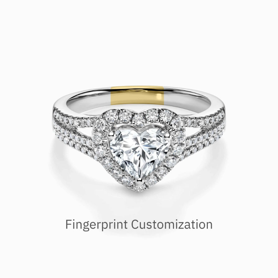 Fingerprint Inlaid Twin Blanc Sacre Coeur Fingerprint Inlaid Twin Blanc Sacre Coeur