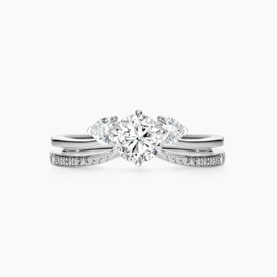 Tiara Stacked Three-Stone Engagement Ring Tiara Stacked Three-Stone Engagement Ring