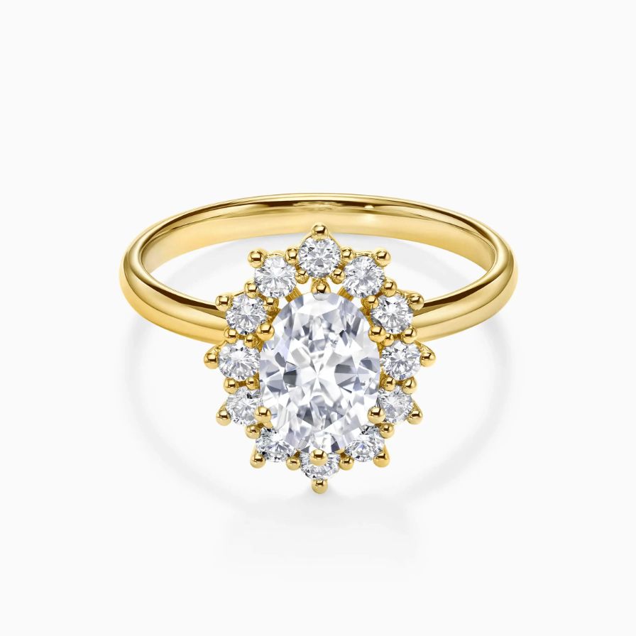 Oval-cut Wreath Simple Engagement Ring Oval-cut Wreath Simple Engagement Ring