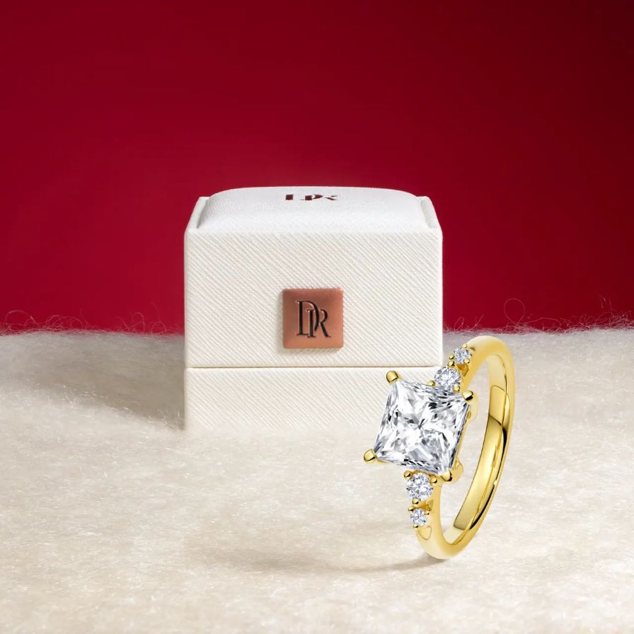 Lab Grown Side-stone Engagement Ring Lab Grown Side-stone Engagement Ring