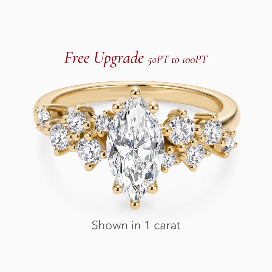 Lab-Grown Marquise Side-Stones Engagement Ring Lab-Grown Marquise Side-Stones Engagement Ring