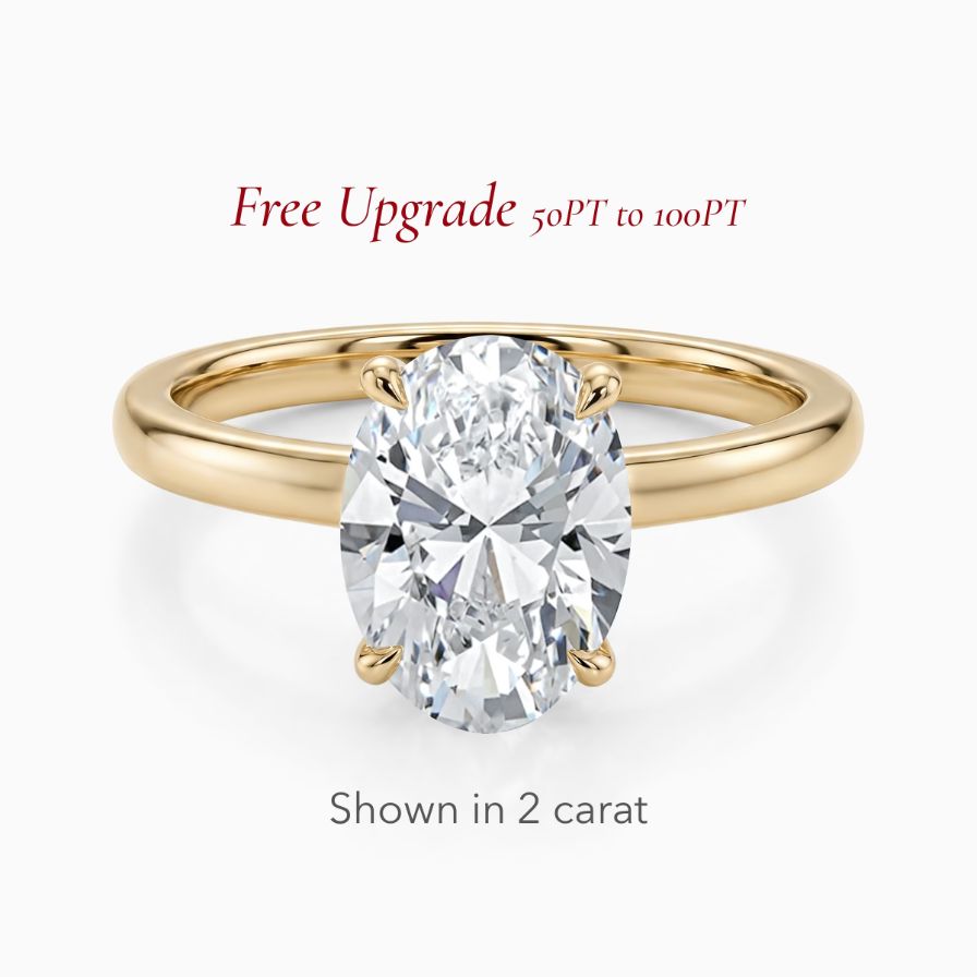 Lab-Grown Oval Solitaire Graceful Engagement Ring Lab-Grown Oval Solitaire Graceful Engagement Ring