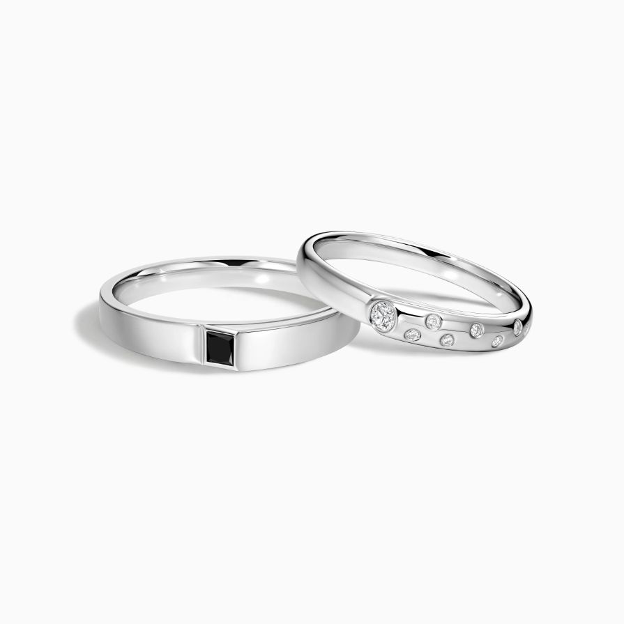 Adored Scattered Diamond Wedding Rings Adored Scattered Diamond Wedding Rings
