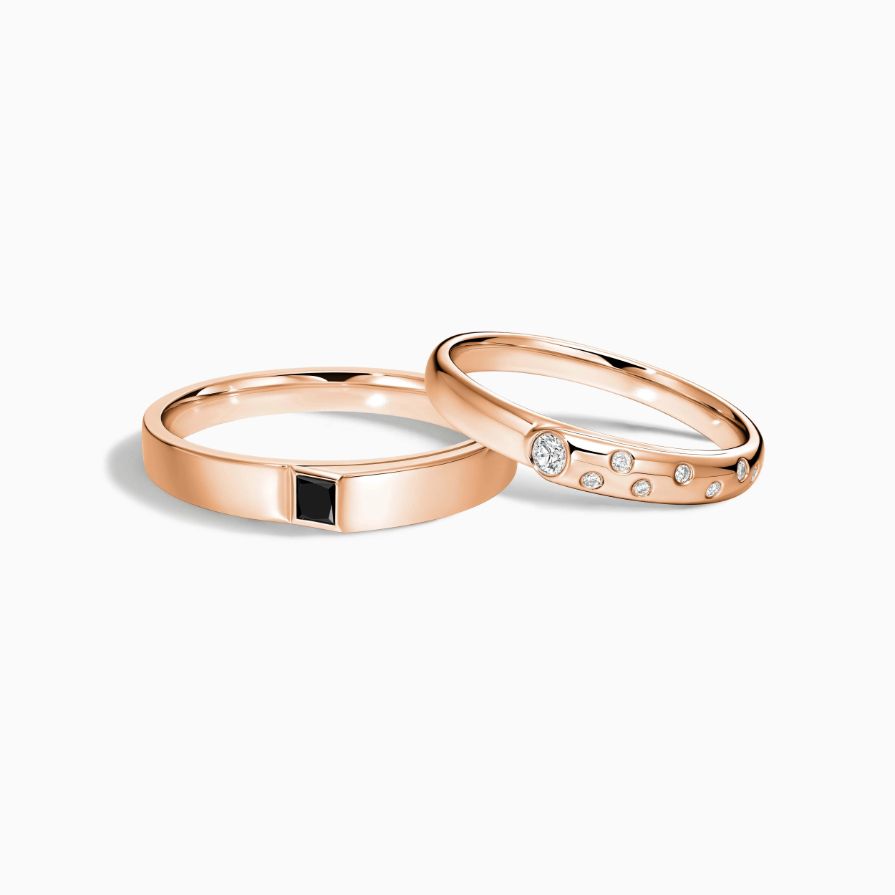 Adored Scattered Diamond Wedding Rings Adored Scattered Diamond Wedding Rings