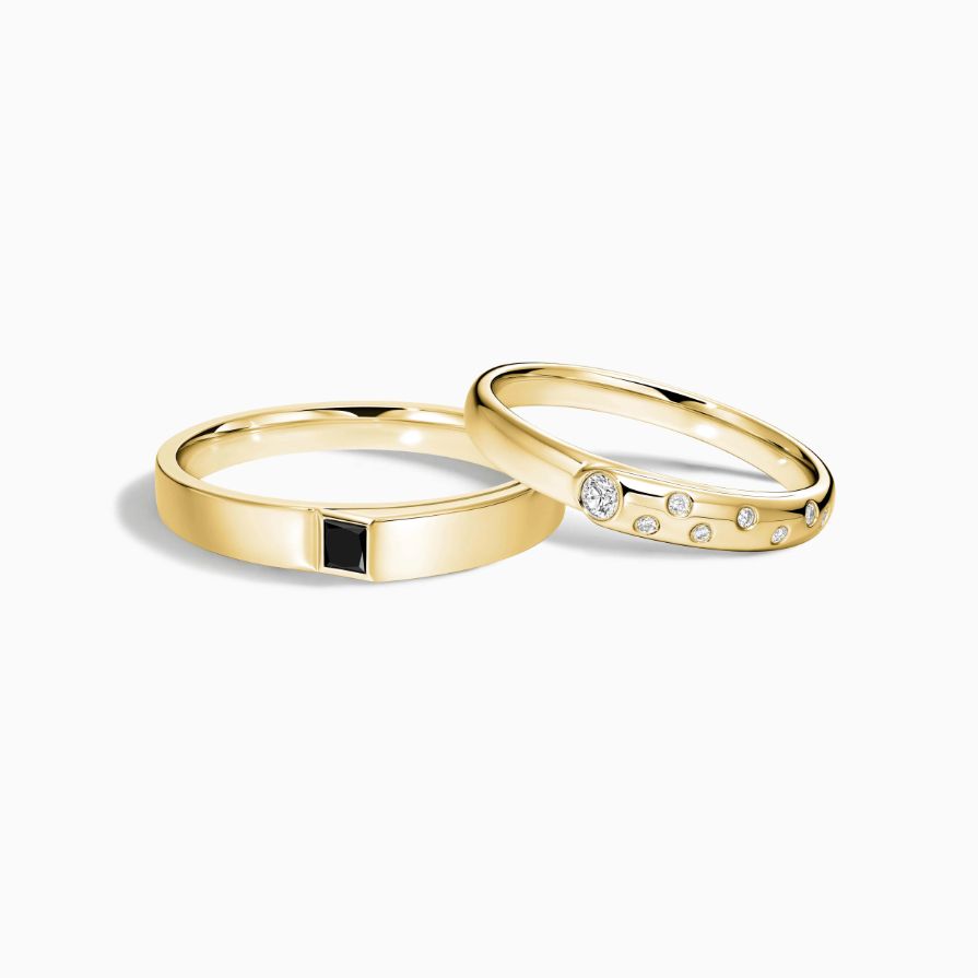 Adored Scattered Diamond Wedding Rings Adored Scattered Diamond Wedding Rings