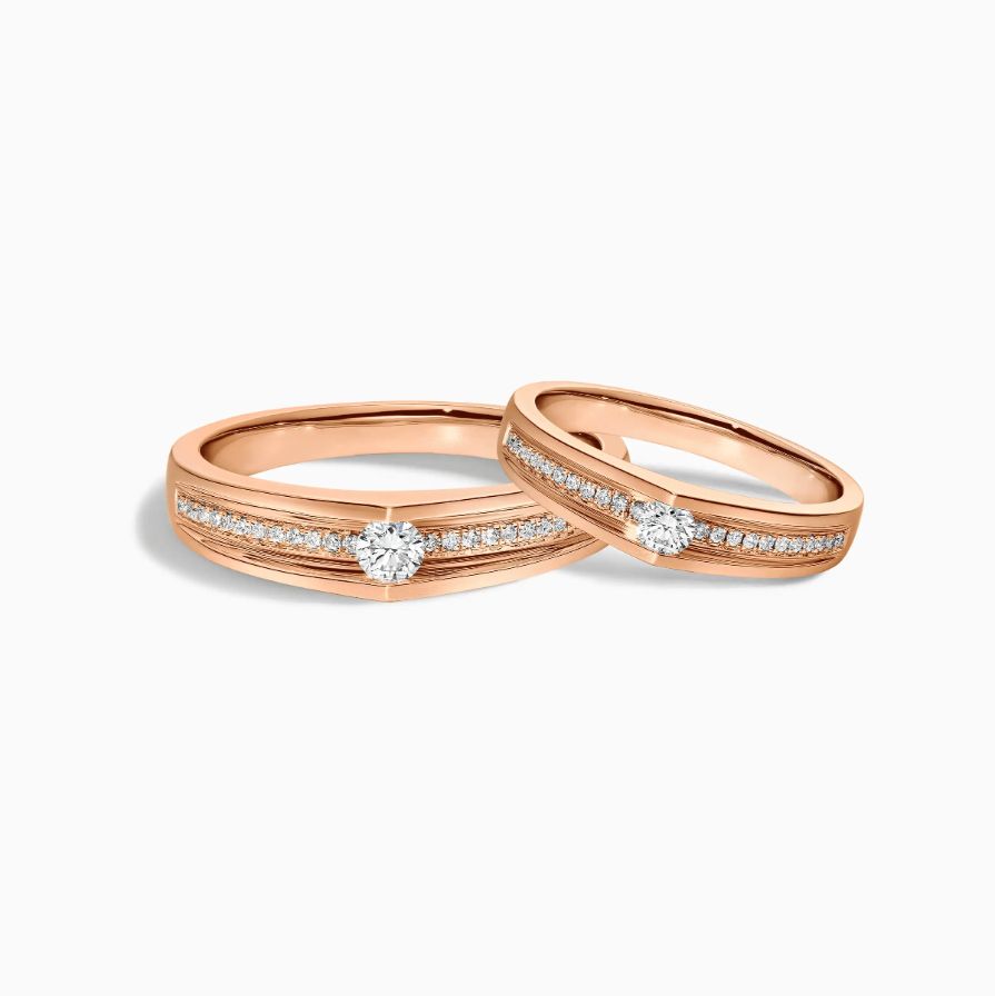 Tension Diamond Pavé Wedding Rings Tension Diamond Pavé Wedding Rings