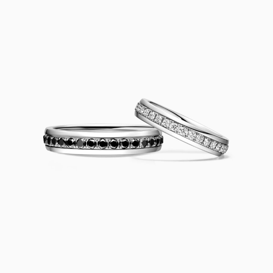 Black Diamond Pavé Wedding Rings Black Diamond Pavé Wedding Rings