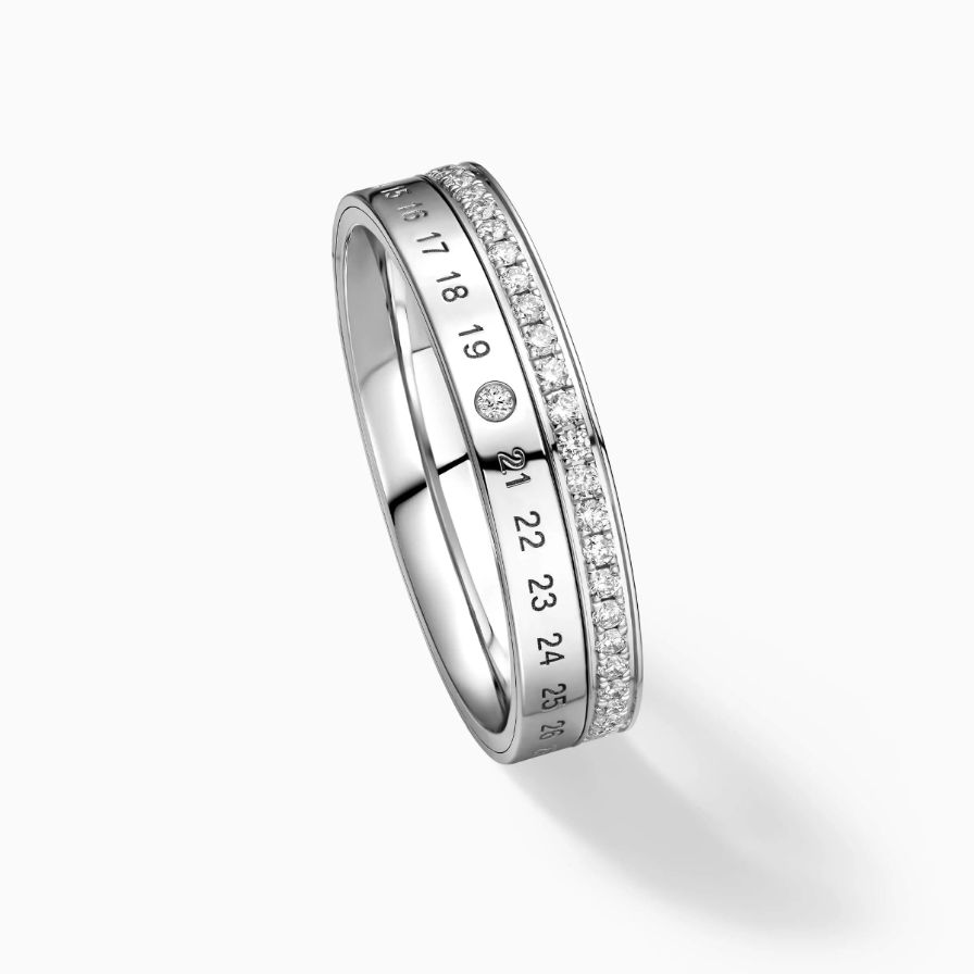 Time Calendar Diamond Pavé Wedding Ring Time Calendar Diamond Pavé Wedding Ring