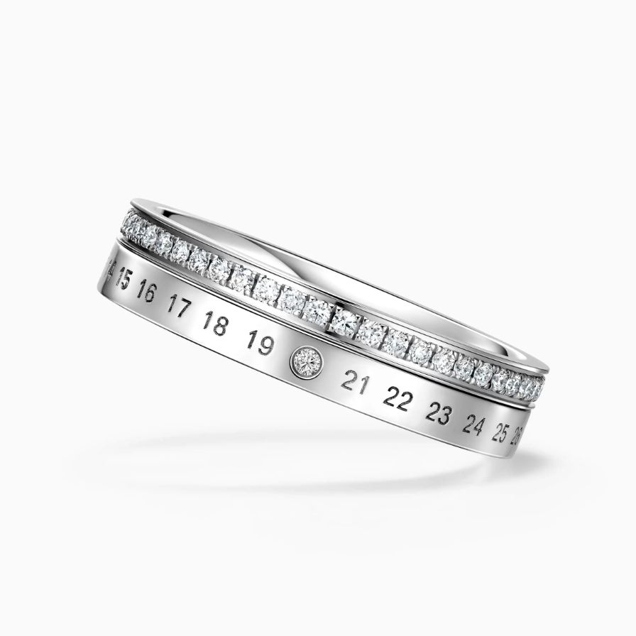Time Calendar Diamond Pavé Wedding Ring Time Calendar Diamond Pavé Wedding Ring