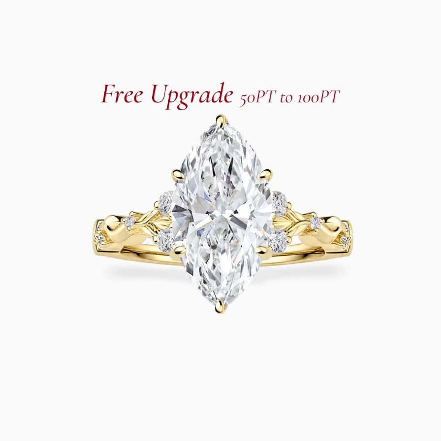 Lab-Grown Marquise Oval Vine Bloom Engagement Ring Lab-Grown Marquise Oval Vine Bloom Engagement Ring
